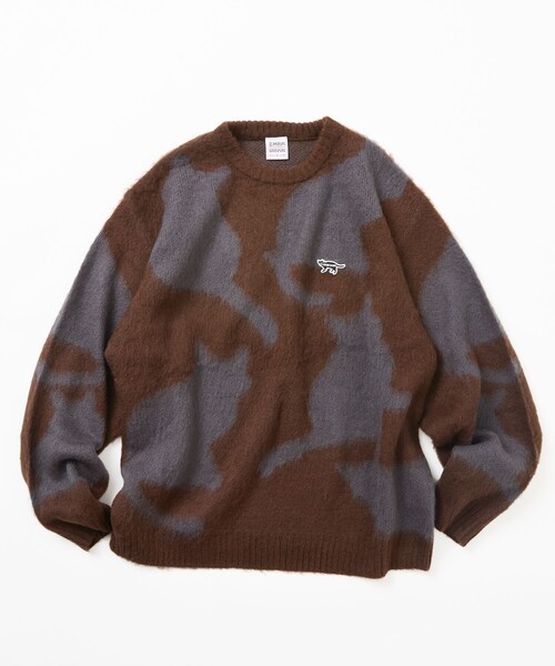 FREAK'S STORE(フリークスストア)の「CHOW DOWN/チャウダウン 限定展開 リラックスフィット ジャカード クルーネック モヘアタッチ シャギーニット / キャットモチーフ(ニット/セーター・メンズ・ブラック/ネイビー/ブラウン/チャコールグレー・SMALL/LARGE/MEDIUM)」の16枚目の写真