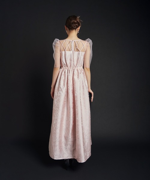 My shawty(マイシャウティー)の「ribbon motif jacquard dress(ドレス・レディース・ピンク/ブラック・FREE)」の13枚目の写真