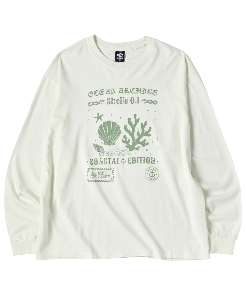TRAVEL(トラベル)の「オーシャンアーカイブピグメントロングスリーブクリーム(Tシャツ/カットソー・メンズ・その他・SMALL/MEDIUM/LARGE)」の2枚目の写真