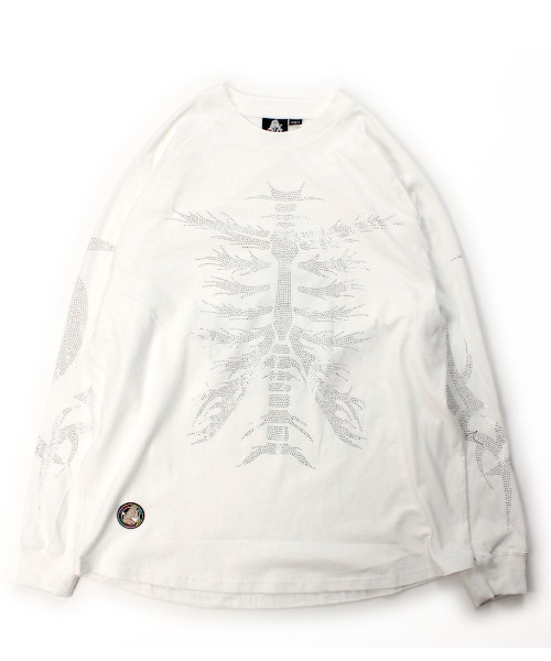 GALFY(ガルフィー)の「GALFY/ガルフィー/ピカピカ族ロンTee(Tシャツ/カットソー・メンズ・ホワイト/ブラック/グレイッシュベージュ・XL/L/M)」の4枚目の写真