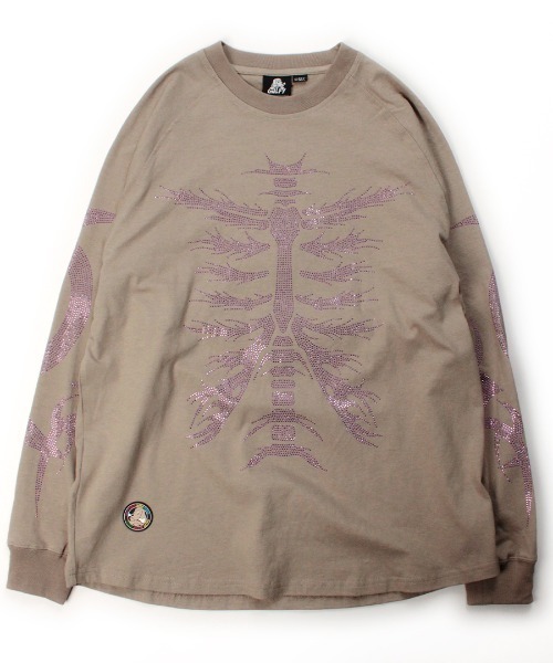 GALFY(ガルフィー)の「GALFY/ガルフィー/ピカピカ族ロンTee(Tシャツ/カットソー・メンズ・ホワイト/ブラック/グレイッシュベージュ・XL/L/M)」の6枚目の写真