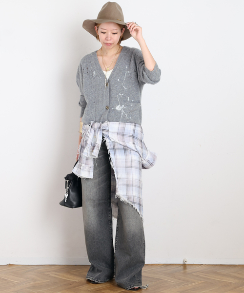 R13(アールサーティーン)の「【R13/アールサーティーン】BOY CARDIGAN(カーディガン/ボレロ・レディース・チャコールグレー・FREE)」の4枚目の写真
