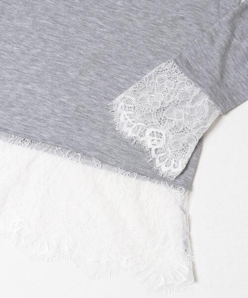 SENSE OF PLACE by URBAN RESEARCH(センスオブプレイスバイアーバンリサーチ)の「保湿レースヘムレイヤードカットソー(Tシャツ/カットソー・レディース・オフホワイト/グレー/ブラック・ONE)」の17枚目の写真