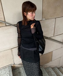 ルーシュドチュールトップ / Ruched Tulle Top