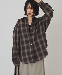 【イージーケア】メタルボタンチェックシャツ