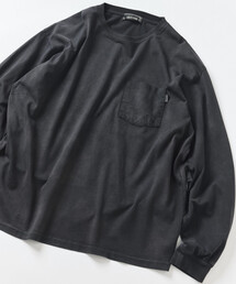 HAV-A-HANK/ハバハンク HAV-A-HANK×FREAK'S STORE/ハバハンク 別注 バックプリント バンダナデザイン ピグメント クルーネックロングスリーブTシャツ