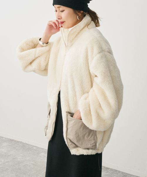Spick & Span(スピックアンドスパン)の「《別注 / 》Champion / チャンピオン*SS ボアブルゾン(ブルゾン・レディース・ブラウン/ホワイト/ブラック・FREE)」の16枚目の写真