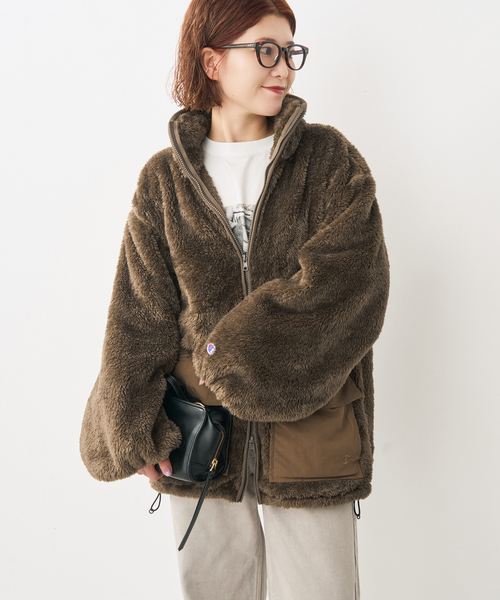 Spick & Span(スピックアンドスパン)の「《別注 / 》Champion / チャンピオン*SS ボアブルゾン(ブルゾン・レディース・ブラウン/ホワイト/ブラック・FREE)」の20枚目の写真