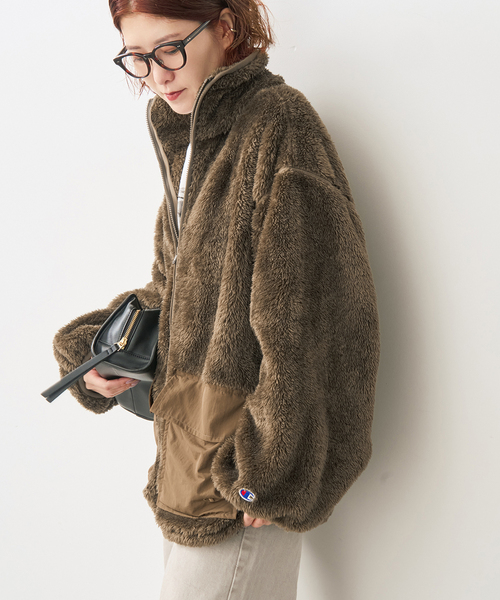Spick & Span(スピックアンドスパン)の「《別注 / 》Champion / チャンピオン*SS ボアブルゾン(ブルゾン・レディース・ブラウン/ホワイト/ブラック・FREE)」の22枚目の写真