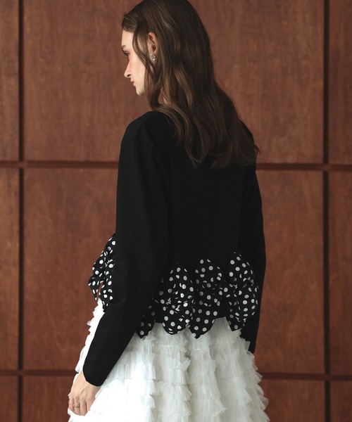 MERAKI(メラキ)の「リボンヘムカットトップス(その他トップス・レディース・ホワイト/ブラック系その他/ブラック/ホワイト系その他・FREE)」の14枚目の写真