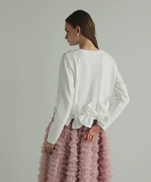 MERAKI(メラキ)の「リボンヘムカットトップス(その他トップス・レディース・ホワイト/ブラック系その他/ブラック/ホワイト系その他・FREE)」の19枚目の写真