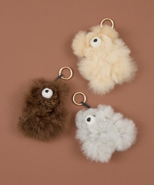 collex（コレックス）の「COSY Small Bear AlpacaKeyrinｇ（トートバッグ・レディース・ベージュ/ダークブラウン/ライトグレー・フリー）」の4枚目の写真