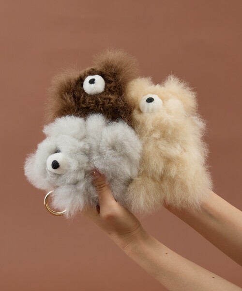 collex（コレックス）の「COSY Small Bear AlpacaKeyrinｇ（トートバッグ・レディース・ベージュ/ダークブラウン/ライトグレー・フリー）」の5枚目の写真