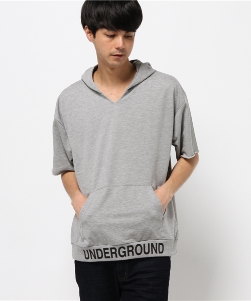 VENCEEXCHANGE（ヴァンスエクスチェンジ）の「ミニ裏毛ロゴプリント BIGパーカー（パーカー・メンズ・ブラック/オフホワイト/グレー・LARGE/MEDIUM）」の3枚目の写真