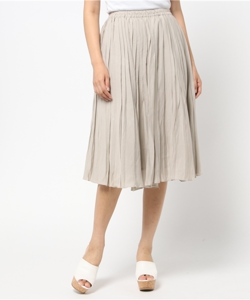 LBC（エルビーシー）の「プリーツスカート （スカート・レディース・ライトグレー/ダークネイビー/ブラウン・LARGE/MEDIUM）」の2枚目の写真