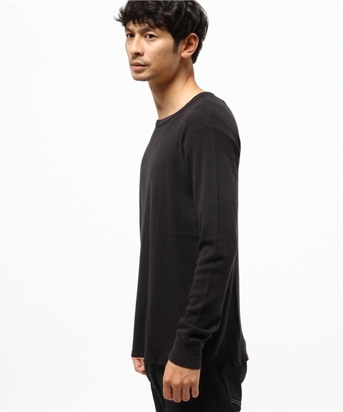 CAL.Berries(カルベリーズ)の「CAL.Berries: クルーネック サーマル(Tシャツ/カットソー・メンズ・ブラック/オリーブ/ホワイト・SMALL/MEDIUM)」の7枚目の写真