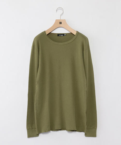 CAL.Berries(カルベリーズ)の「CAL.Berries: クルーネック サーマル(Tシャツ/カットソー・メンズ・ブラック/オリーブ/ホワイト・SMALL/MEDIUM)」の2枚目の写真