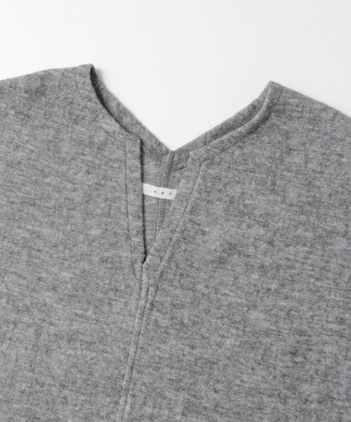 KBF（ケイビーエフ）の「KBF サイドリブドルマンプルオーバー（ニット/セーター・レディース・グレー/ブラック/ピンク・ONE）」の8枚目の写真