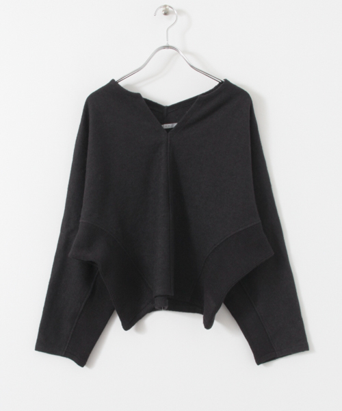 KBF（ケイビーエフ）の「KBF サイドリブドルマンプルオーバー（ニット/セーター・レディース・グレー/ブラック/ピンク・ONE）」の5枚目の写真