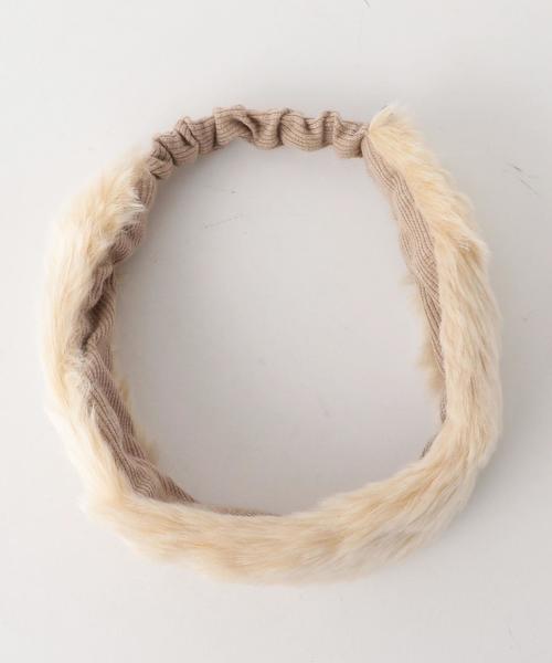highking（ハイキング）の「【Highking(ハイキング)】 フェイクファー ヘアバンド（ヘアバンド・キッズ・ベージュ・FREE）」の3枚目の写真