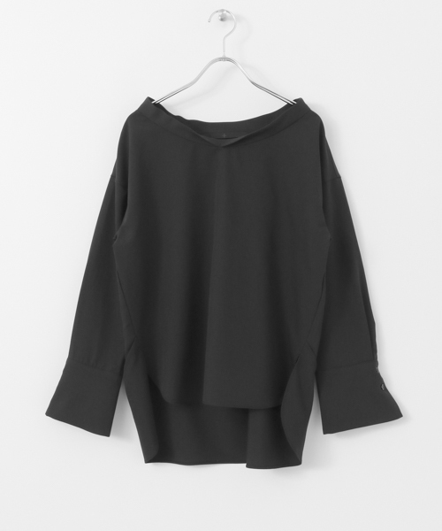 KBF+（ケービーエフプラス）の「KBF+ ワイドカフスブラウス（シャツ/ブラウス・レディース・キャメル/ネイビー/ブラック・ONE）」の14枚目の写真