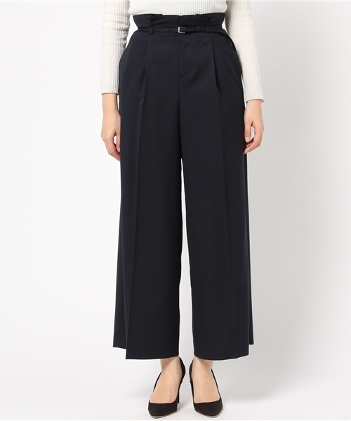 UNITED TOKYO（ユナイテッドトウキョウ）の「ワンタックストレートワイドパンツ（スラックス・レディース・レッド/ベージュ/ネイビー/ブルー・1）」の12枚目の写真