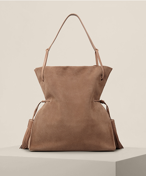 ALLSAINTS（オールセインツ）の「FREEDOM HOBO SLOUCHY（ショルダーバッグ・レディース・グレー/キャメル・ONE SIZE）」の19枚目の写真
