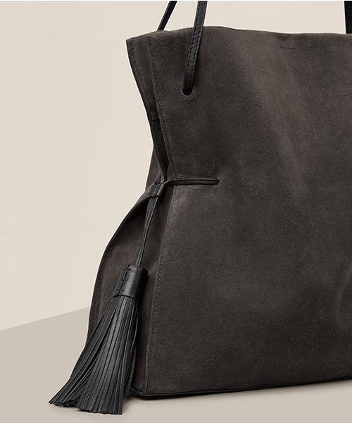 ALLSAINTS（オールセインツ）の「FREEDOM HOBO SLOUCHY（ショルダーバッグ・レディース・グレー/キャメル・ONE SIZE）」の22枚目の写真