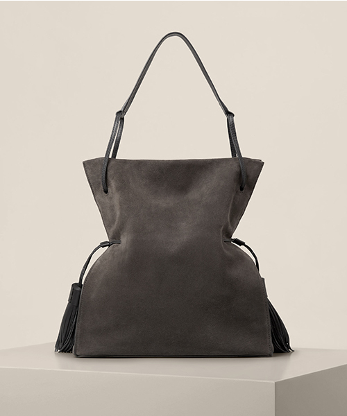 ALLSAINTS（オールセインツ）の「FREEDOM HOBO SLOUCHY（ショルダーバッグ・レディース・グレー/キャメル・ONE SIZE）」の14枚目の写真