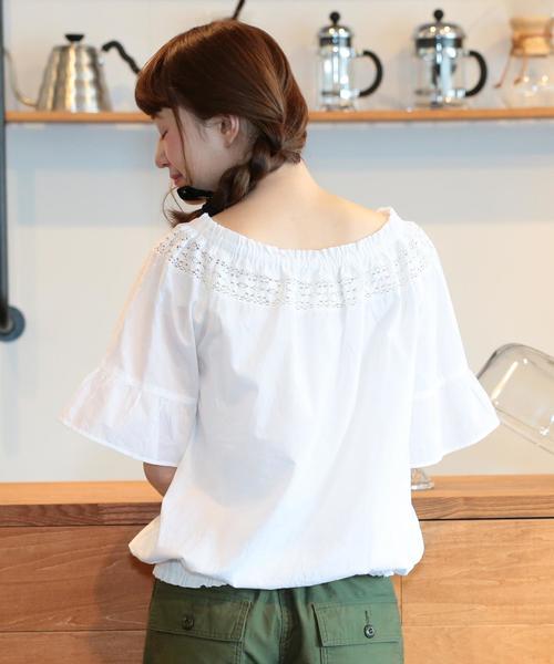 coen（コーエン）の「【『リンネル』2017/6月号掲載・Market】シャーリングレースブラウス（シャツ/ブラウス・レディース・ホワイト/ブラック・FREE）」の18枚目の写真