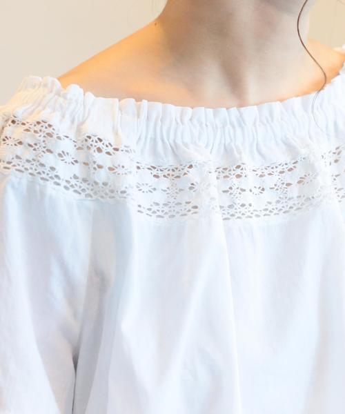 coen（コーエン）の「【『リンネル』2017/6月号掲載・Market】シャーリングレースブラウス（シャツ/ブラウス・レディース・ホワイト/ブラック・FREE）」の14枚目の写真