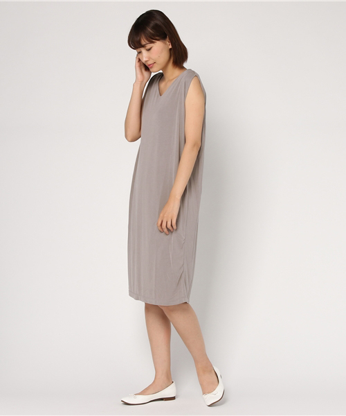 N.(N. Natural Beauty Basic)(エヌエヌナチュラルビューティーベーシック)の「サンドウォッシュワンピース(ワンピース・レディース・ネイビー/イエロー/カーキ/グレー・MEDIUM)」の6枚目の写真