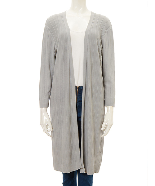 fifth（フィフス）の「シンプルロングニットサマーカーディガン（カーディガン/ボレロ・レディース・ブラック/ホワイト/ベージュ/グレー・MEDIUM）」の4枚目の写真