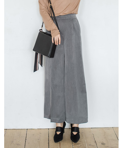 Re:EDIT（リエディ）の「ストレッチ美脚ワイドパンツ（その他パンツ・レディース・ベージュ/プラム/マスタード/モカ/ネイビー/グレー/レッド/ホワイト/ブラック/チャコールグレー/ブルー・LARGE/SMALL/X-LARGE/MEDIUM）」の3枚目の写真