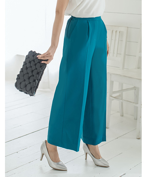 Re:EDIT（リエディ）の「ストレッチ美脚ワイドパンツ（その他パンツ・レディース・ベージュ/プラム/マスタード/モカ/ネイビー/グレー/レッド/ホワイト/ブラック/チャコールグレー/ブルー・LARGE/SMALL/X-LARGE/MEDIUM）」の8枚目の写真