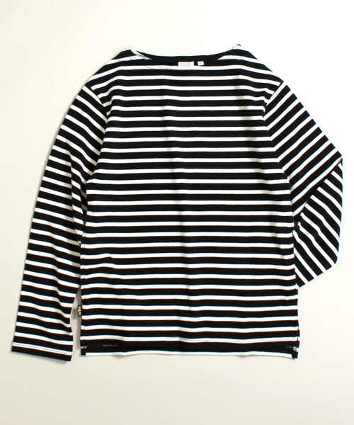Denime(ドゥニーム)の「ヘビーボーダーボートネックロンT:LADIES(Tシャツ/カットソー・レディース・ネイビー/ブルー系その他/ブラウン系その他/レッド系その他・FREE)」の7枚目の写真