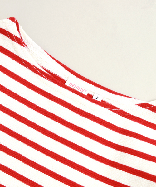 Denime(ドゥニーム)の「ヘビーボーダーボートネックロンT:LADIES(Tシャツ/カットソー・レディース・ネイビー/ブルー系その他/ブラウン系その他/レッド系その他・FREE)」の13枚目の写真