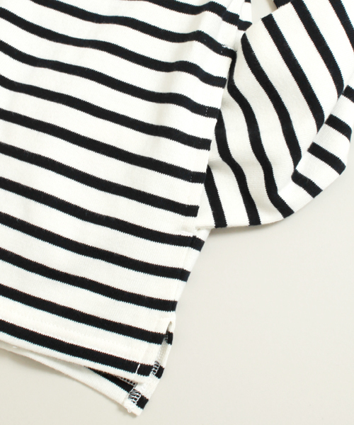 Denime(ドゥニーム)の「ヘビーボーダーボートネックロンT:LADIES(Tシャツ/カットソー・レディース・ネイビー/ブルー系その他/ブラウン系その他/レッド系その他・FREE)」の15枚目の写真