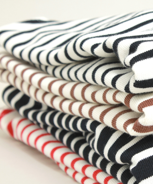 Denime(ドゥニーム)の「ヘビーボーダーボートネックロンT:LADIES(Tシャツ/カットソー・レディース・ネイビー/ブルー系その他/ブラウン系その他/レッド系その他・FREE)」の18枚目の写真