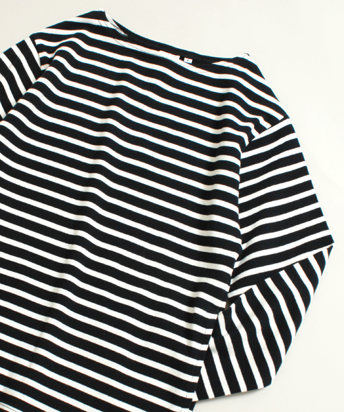 Denime(ドゥニーム)の「ヘビーボーダーボートネックロンT:LADIES(Tシャツ/カットソー・レディース・ネイビー/ブルー系その他/ブラウン系その他/レッド系その他・FREE)」の20枚目の写真