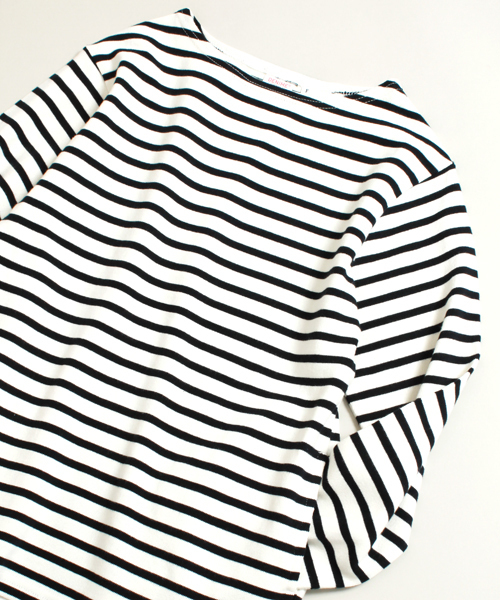 Denime(ドゥニーム)の「ヘビーボーダーボートネックロンT:LADIES(Tシャツ/カットソー・レディース・ネイビー/ブルー系その他/ブラウン系その他/レッド系その他・FREE)」の19枚目の写真