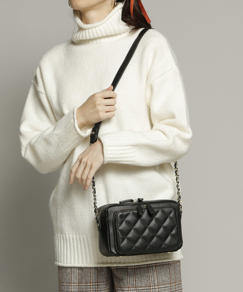 PLAIN CLOTHING(プレーンクロージング)の「キルティングチェーンバッグ【PLAIN CLOTHING】(ショルダーバッグ・レディース・グレー/ブラック・FREE)」の10枚目の写真