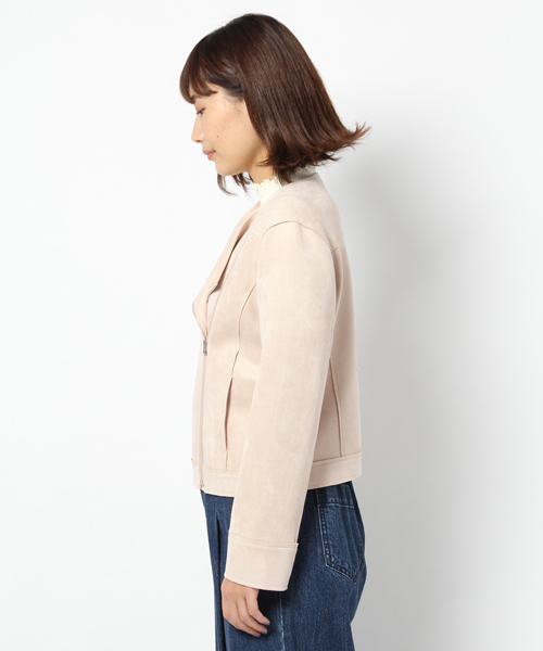 laboratory work（ラボラトリーワーク）の「ダブルフェイスフェイクスエードライダース（ブルゾン・レディース・ピンク/ライトグレー/サックスブルー・MEDIUM）」の11枚目の写真