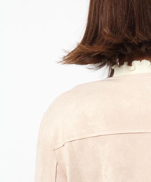 laboratory work（ラボラトリーワーク）の「ダブルフェイスフェイクスエードライダース（ブルゾン・レディース・ピンク/ライトグレー/サックスブルー・MEDIUM）」の10枚目の写真