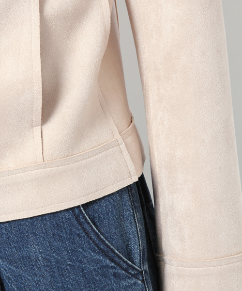 laboratory work（ラボラトリーワーク）の「ダブルフェイスフェイクスエードライダース（ブルゾン・レディース・ピンク/ライトグレー/サックスブルー・MEDIUM）」の9枚目の写真