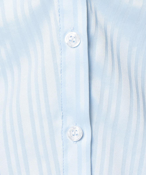 NARACAMICIE(ナラカミーチェ)の「サテンストライプスタンドカラー七分袖シャツ(シャツ/ブラウス・レディース・ホワイト/ピンク/ライトブルー・SMALL/LARGE/MEDIUM)」の7枚目の写真