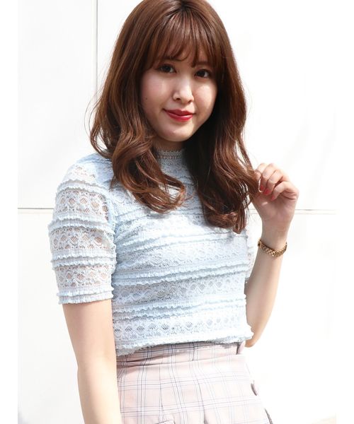 dazzlin（ダズリン）の「フリルレーストップス（シャツ/ブラウス・レディース・ブラック/オフホワイト/ブルー・FREE）」の12枚目の写真