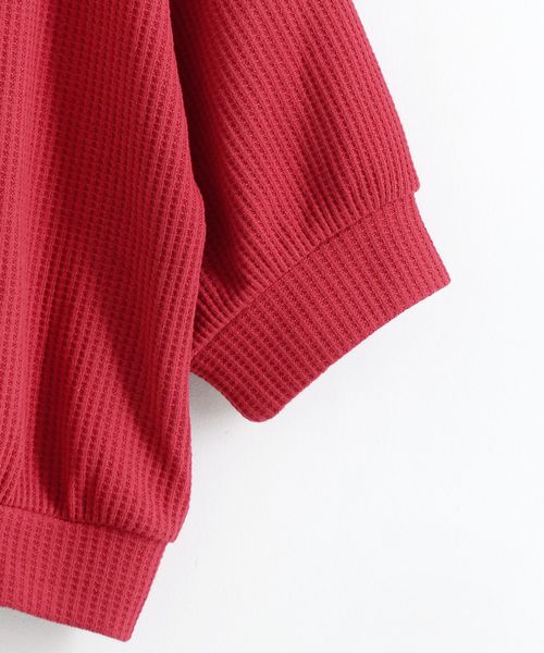 amelier MAJESTIC LEGON（アメリエルマジェスティックレゴン）の「ワッフルボリュームカーディガン（カーディガン/ボレロ・レディース・アイボリー/レッド/ブラック・FREE）」の6枚目の写真