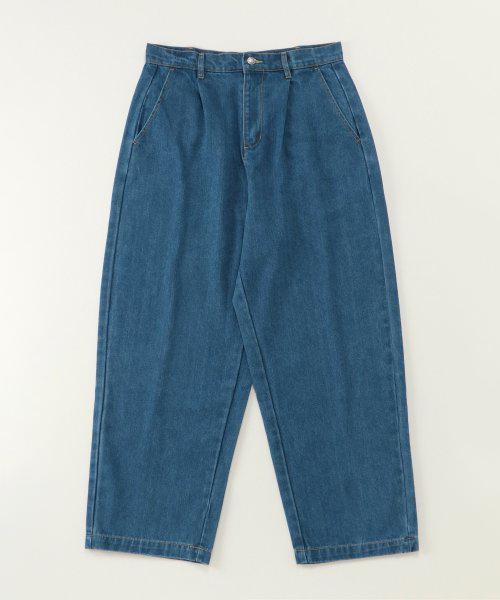 VENCEEXCHANGE(ヴァンスエクスチェンジ)の「WEB限定 10ozデニム バギーワイドパンツ(その他パンツ・メンズ・ワンウォッシュ/ブラック/ブルー系その他/ブルー・MEDIUM/LARGE/M/L)」の3枚目の写真