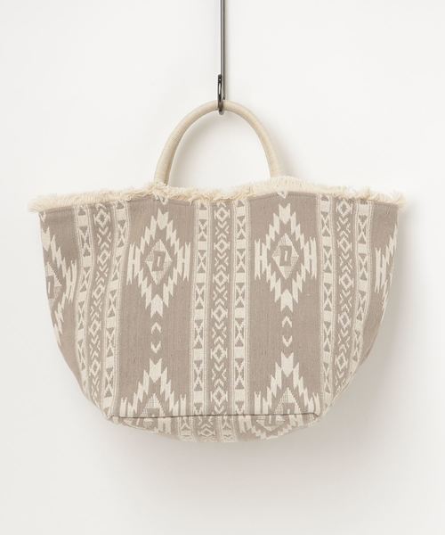 RIVE DROITE（リヴドロワ）の「【ANANS（アナンズ）】【A4サイズ収納可】ジャガードトート（ハンドバッグ・レディース・カーキ/グレー・FREE）」の3枚目の写真